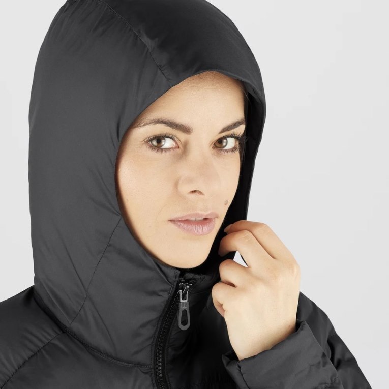 Black Salomon Essential Xwarm Long Women's Insulated Jackets | PH 54136Q